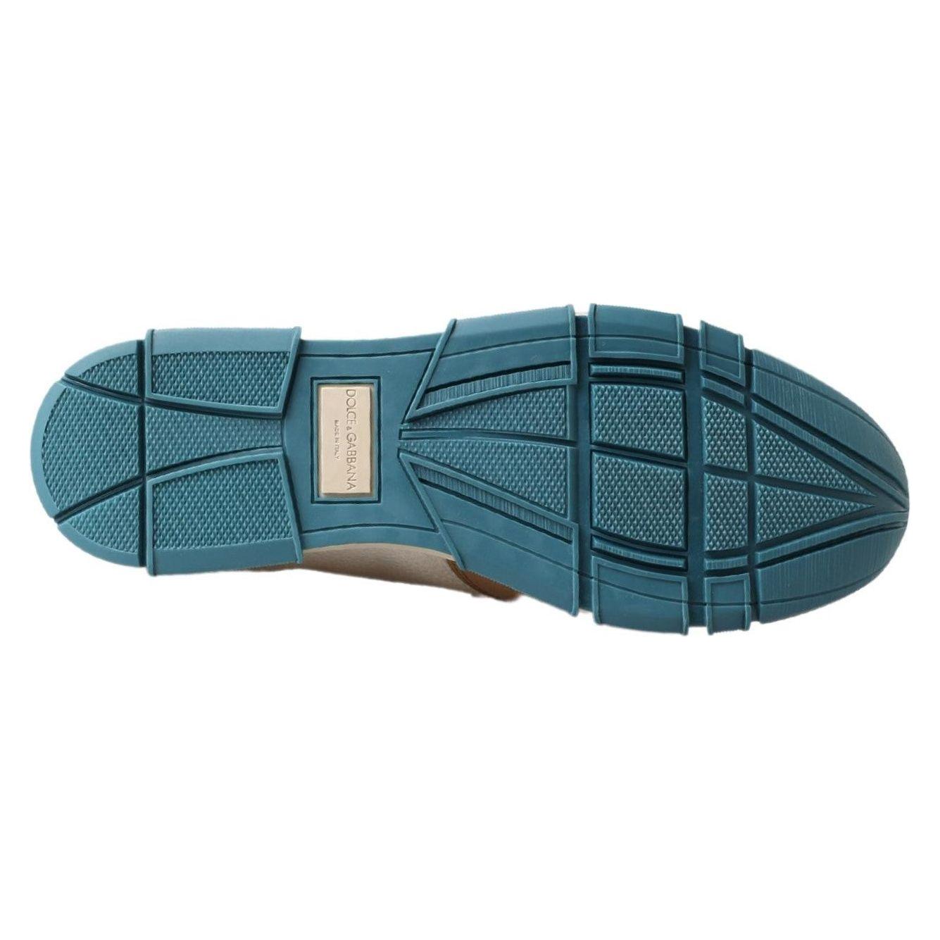 Dolce & Gabbana White Leather Loafers Moccasins Shoes Dolce & Gabbana