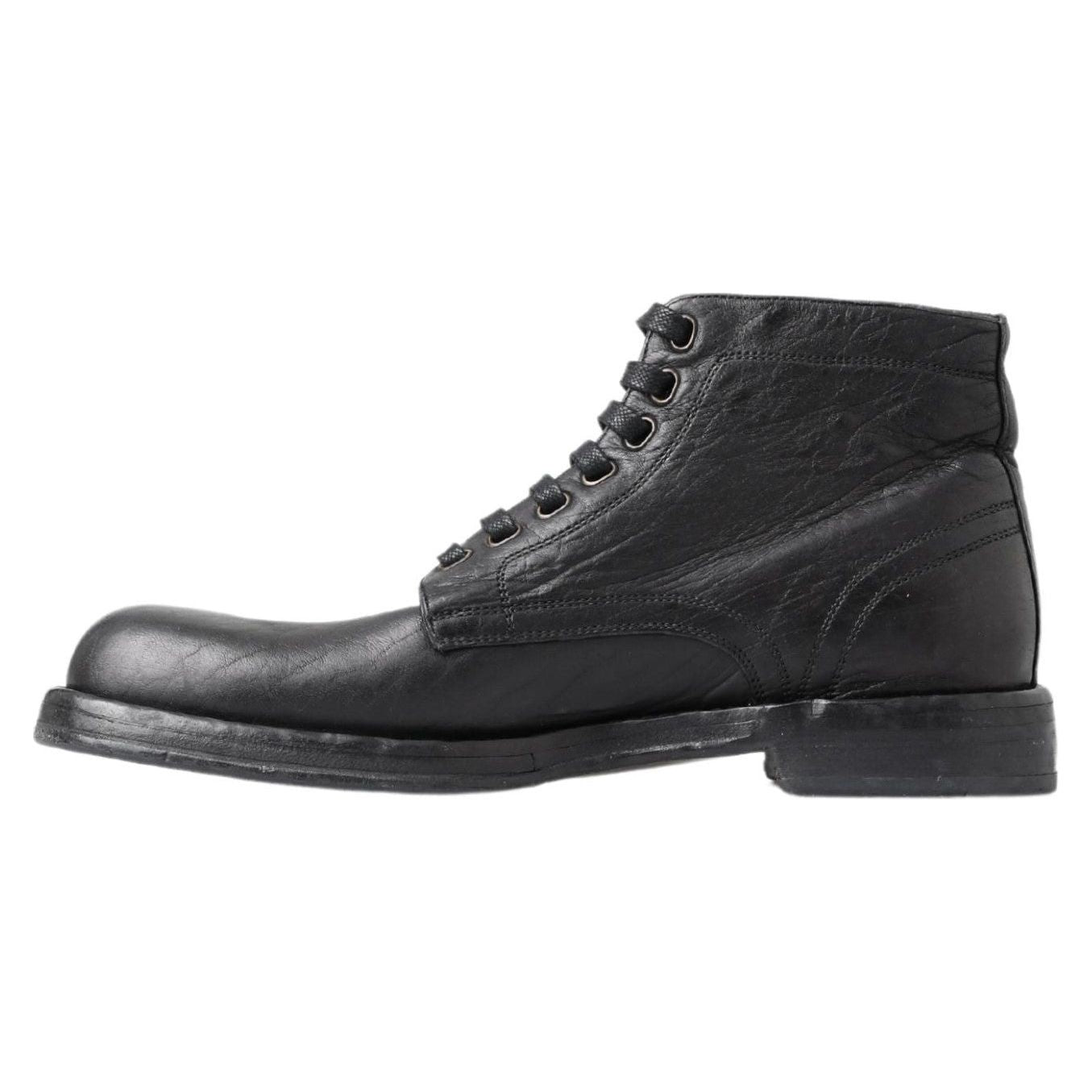 Dolce & Gabbana Black Horse Leather Perugino Boots Dolce & Gabbana