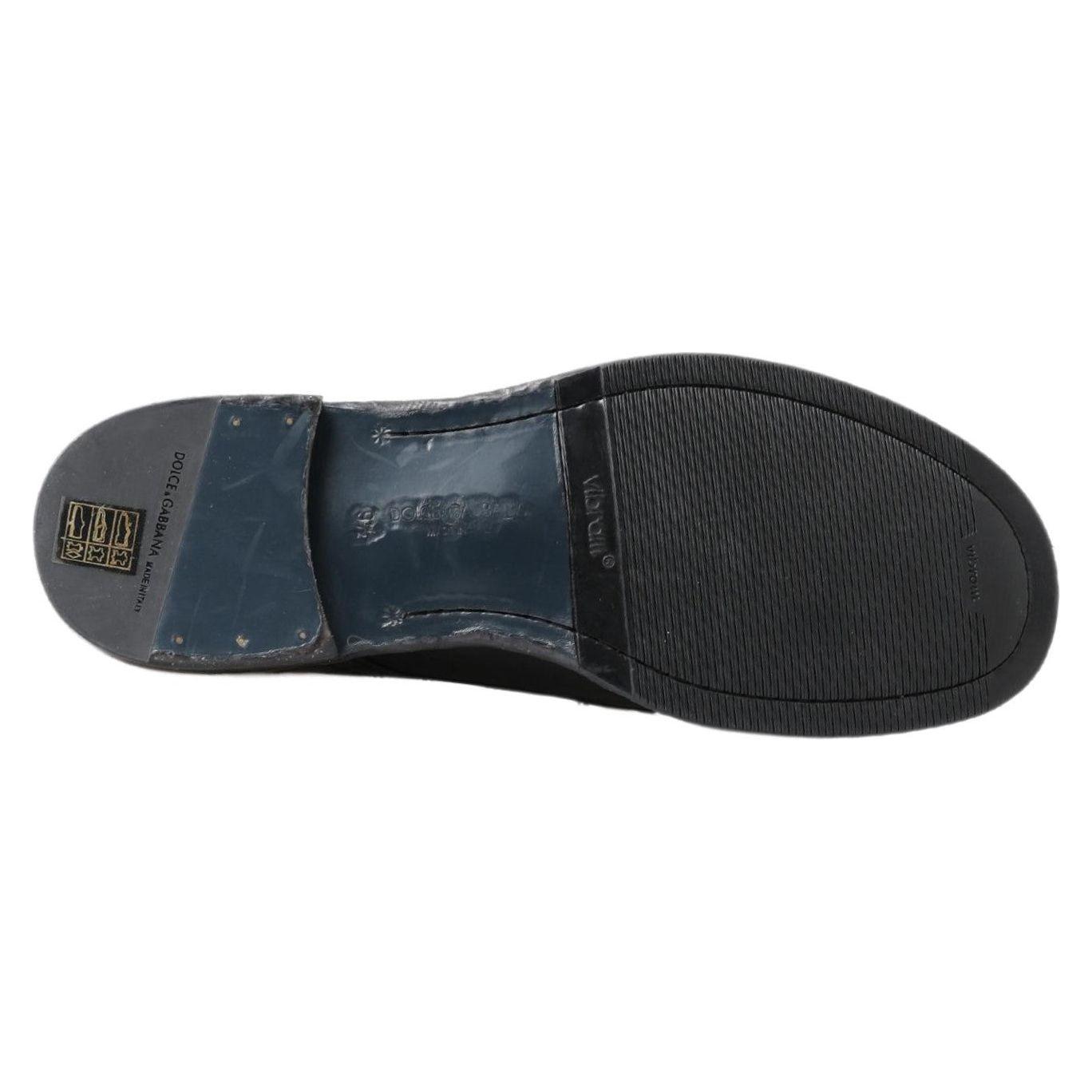 Dolce & Gabbana Black Horse Leather Perugino Boots Dolce & Gabbana