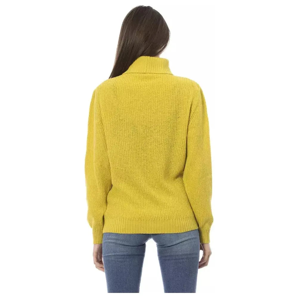 Baldinini Trend Yellow Wool Women Sweater Baldinini Trend