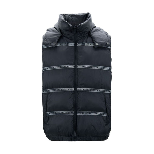 Versace Black Polyester Vest Versace