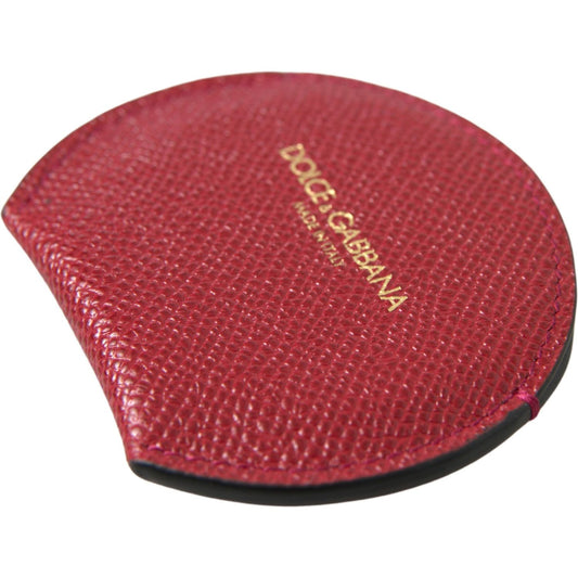 Dolce & Gabbana Chic Red Leather Hand Mirror Holder Dolce & Gabbana