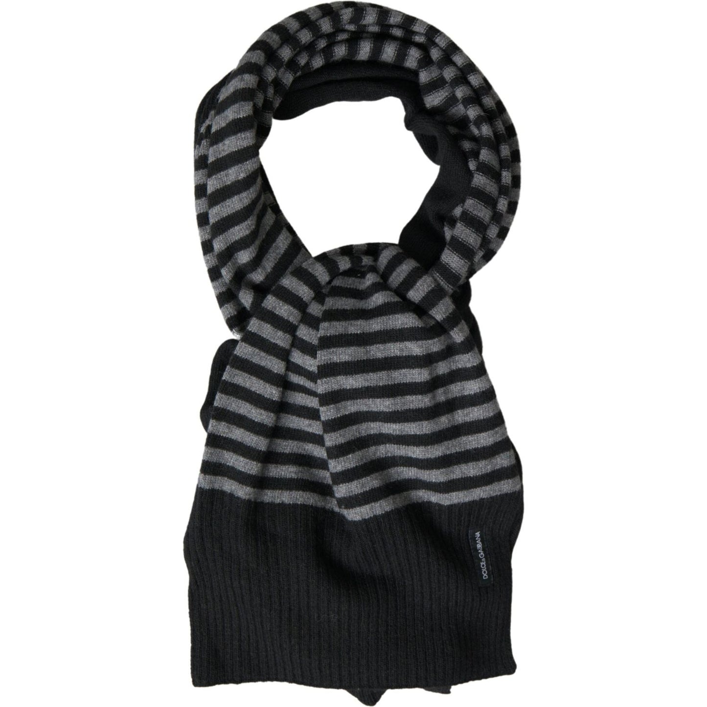 Dolce & Gabbana Elegant Striped Wool Blend Men's Scarf Dolce & Gabbana