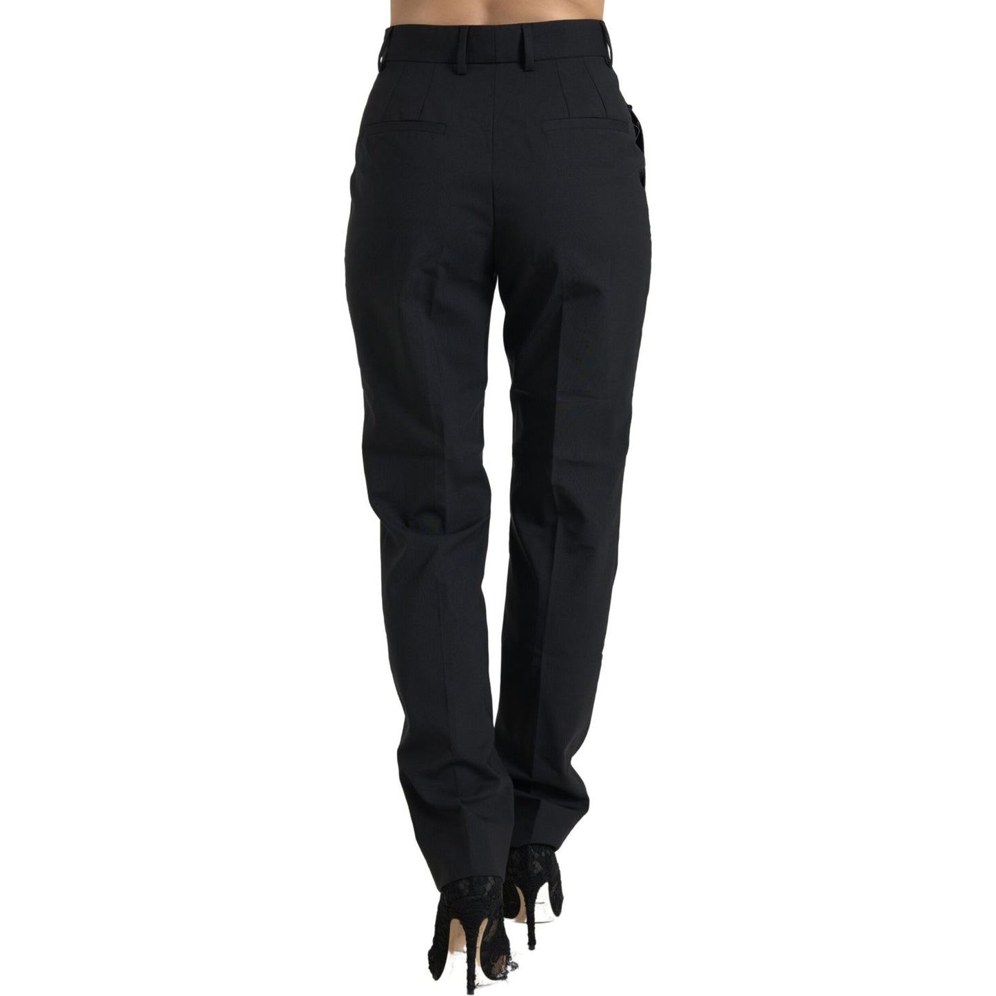 Dolce & Gabbana Elegant High-Waist Tapered Wool Pants Dolce & Gabbana