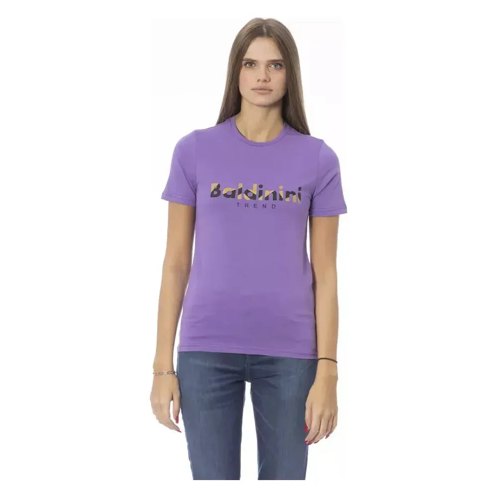 Baldinini Trend Purple Cotton Women T-Shirt Baldinini Trend