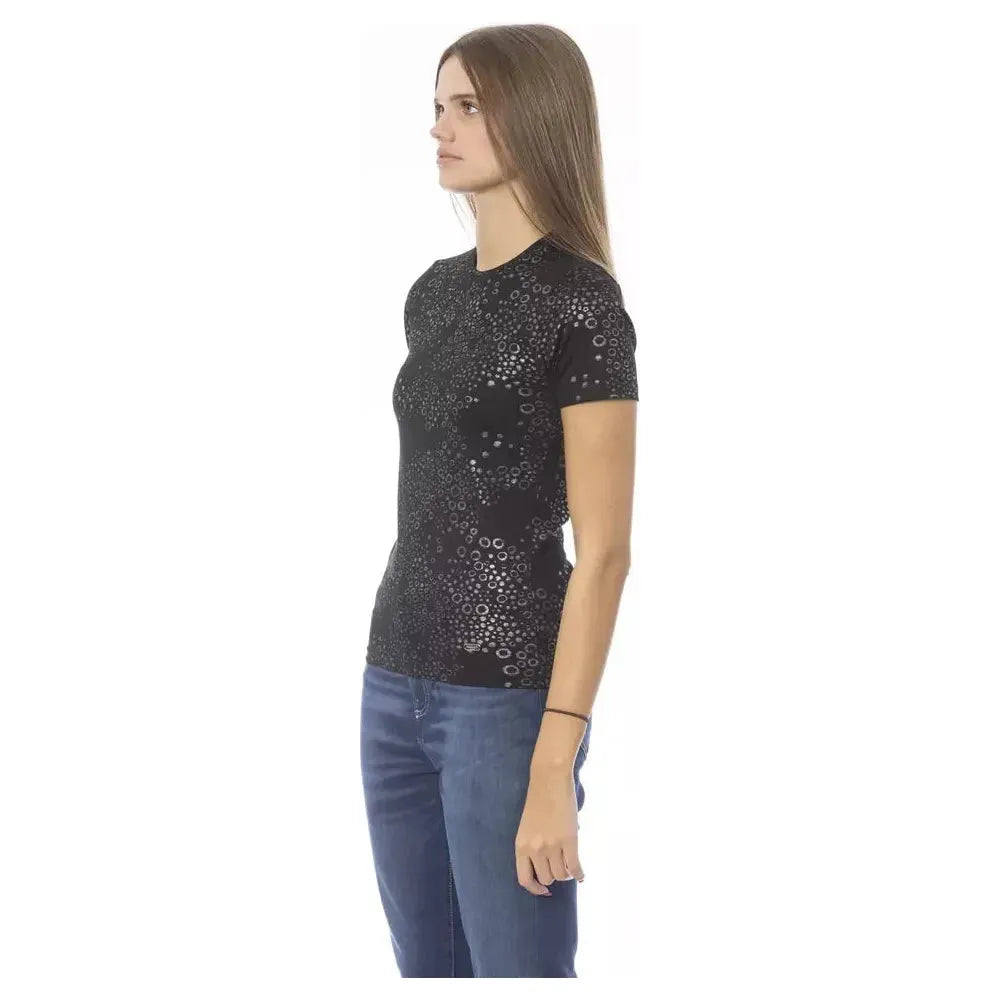 Baldinini Trend Black Cotton Women Top Baldinini Trend