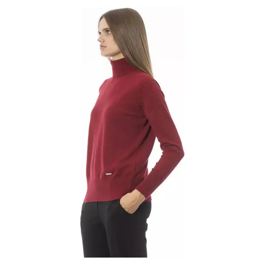 Baldinini Trend Red Wool Women Sweater Baldinini Trend Saddle Brown