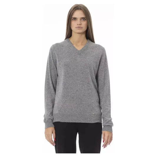 Baldinini Trend Gray Wool Women Sweater Baldinini Trend