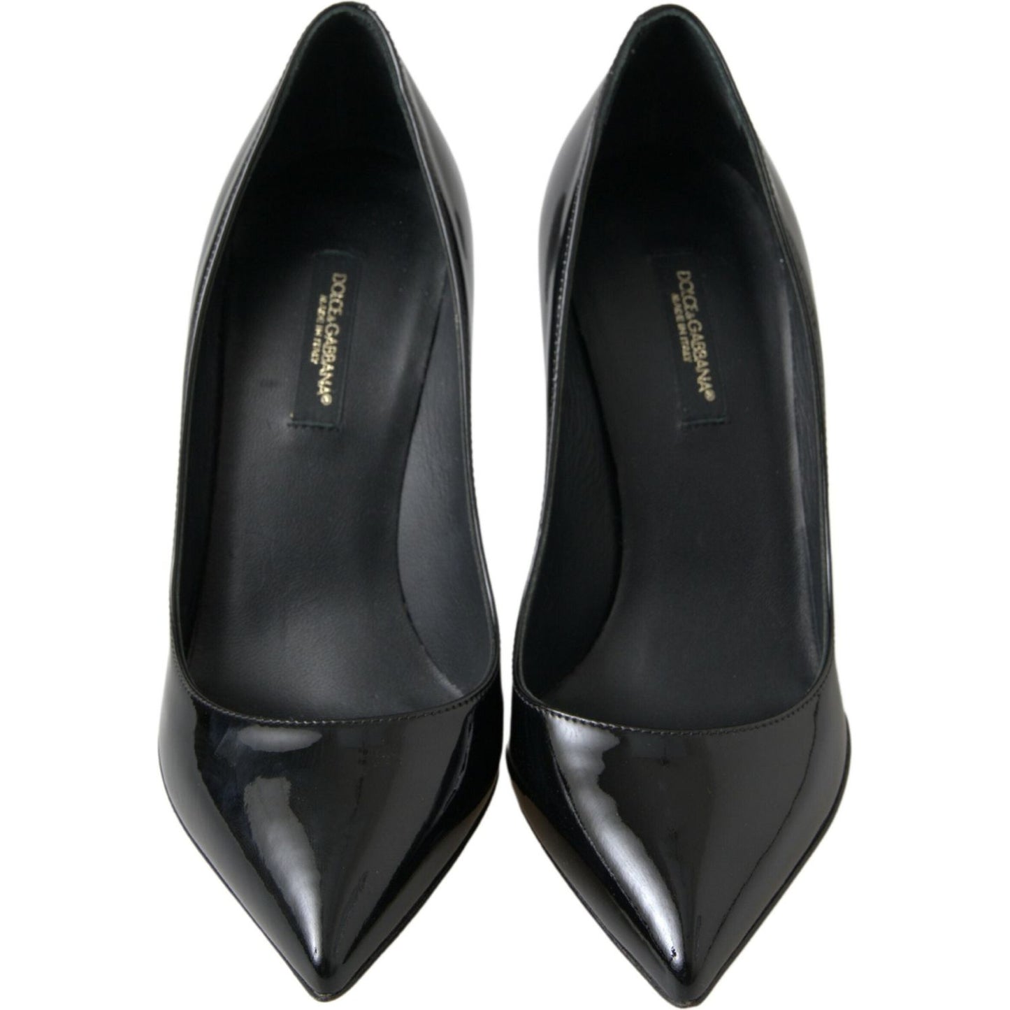 Dolce & Gabbana Black Patent Leather High Heels Pumps Shoes