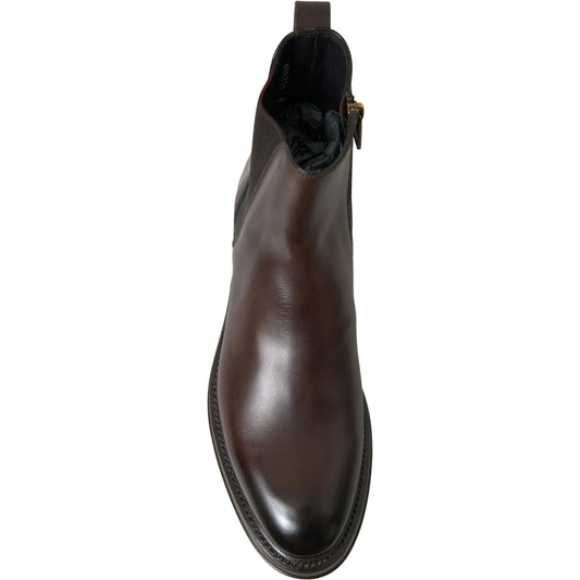 Dolce & Gabbana Elegant Leather Chelsea Boots Dolce & Gabbana