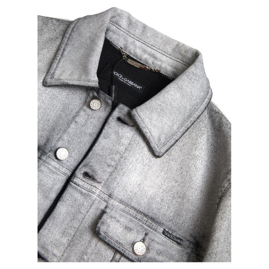 Dolce & Gabbana Elegant Gray Cotton Stretch Denim Jacket Dolce & Gabbana