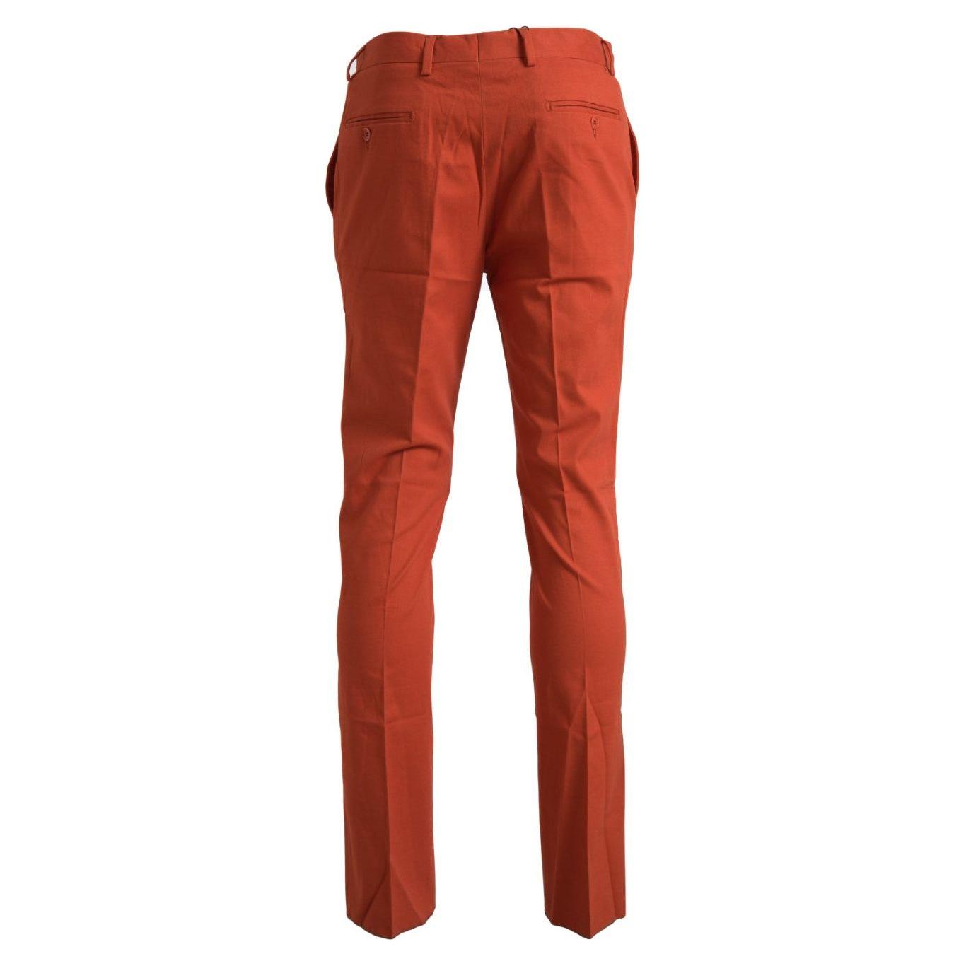 BENCIVENGA Elegant Orange Pure Cotton Pants BENCIVENGA