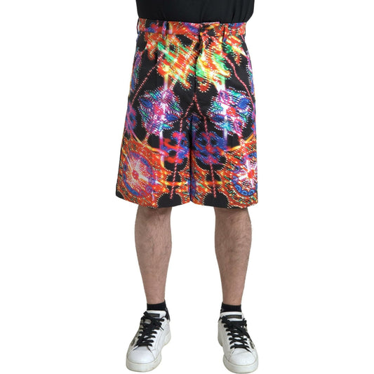Dolce & Gabbana Multicolor Printed Cotton Men Bermuda Shorts Dolce & Gabbana
