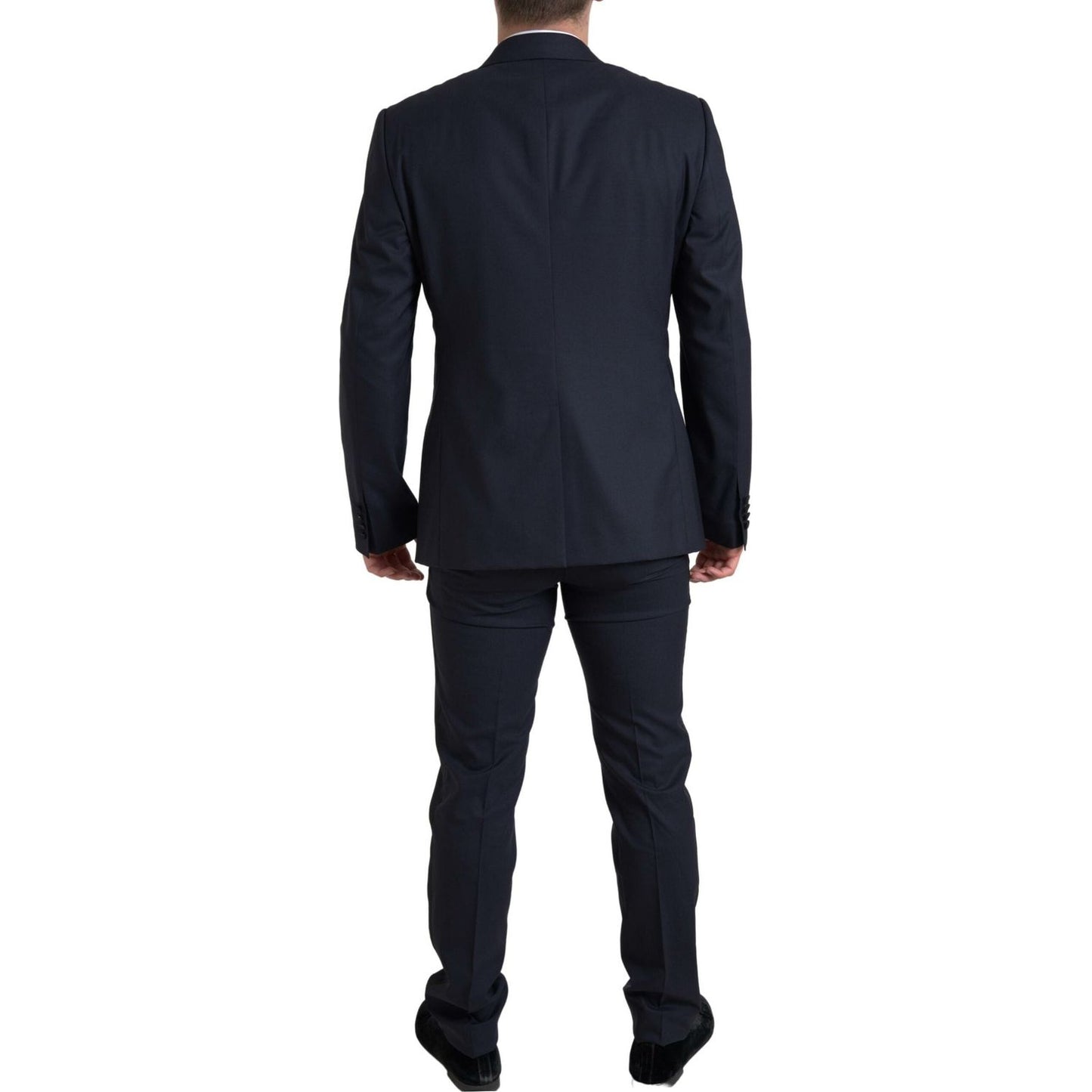 Dolce & Gabbana Elegant Blue & Black Martini Slim Fit Suit Dolce & Gabbana