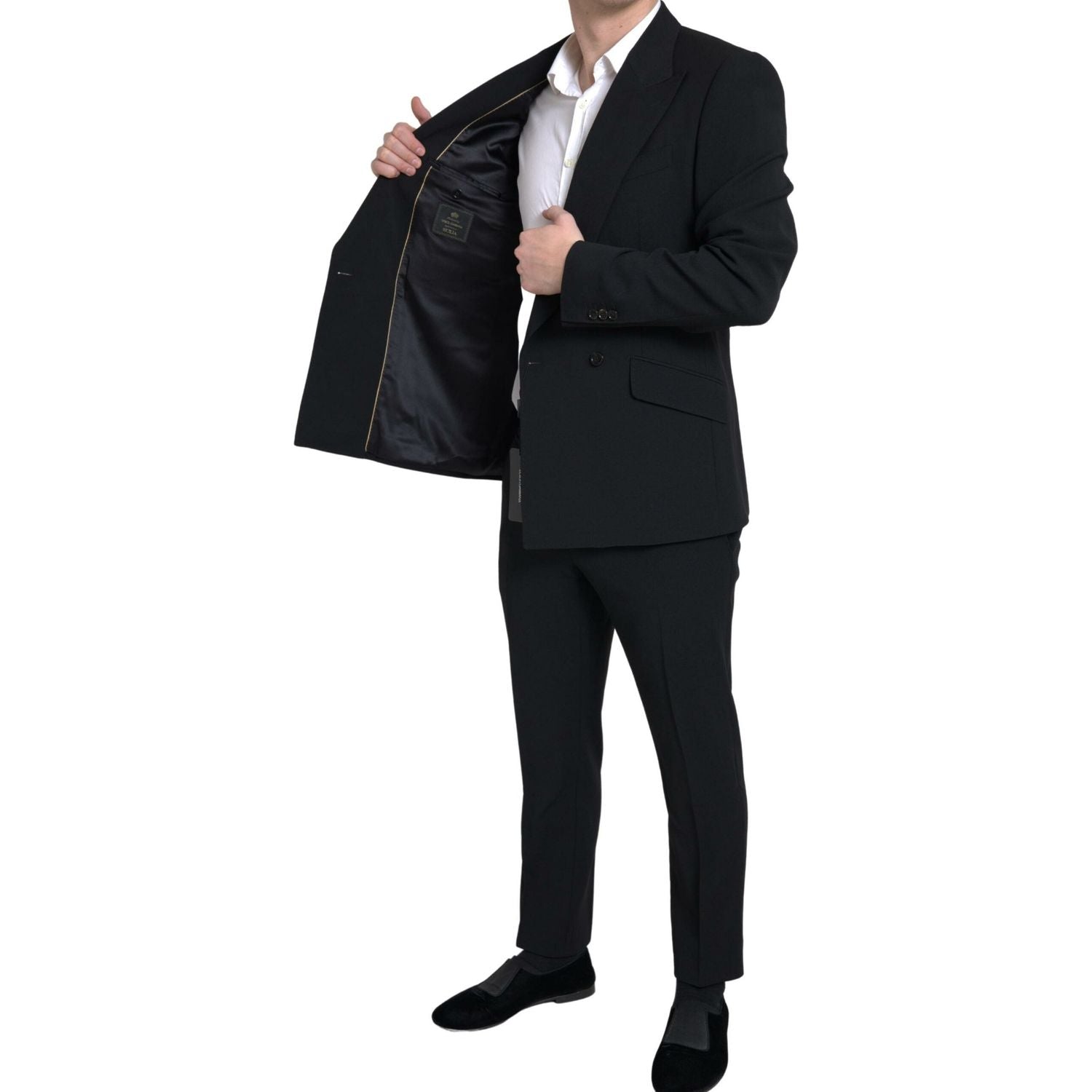 Dolce & Gabbana Black 2 Piece Double Breasted SICILIA Suit
