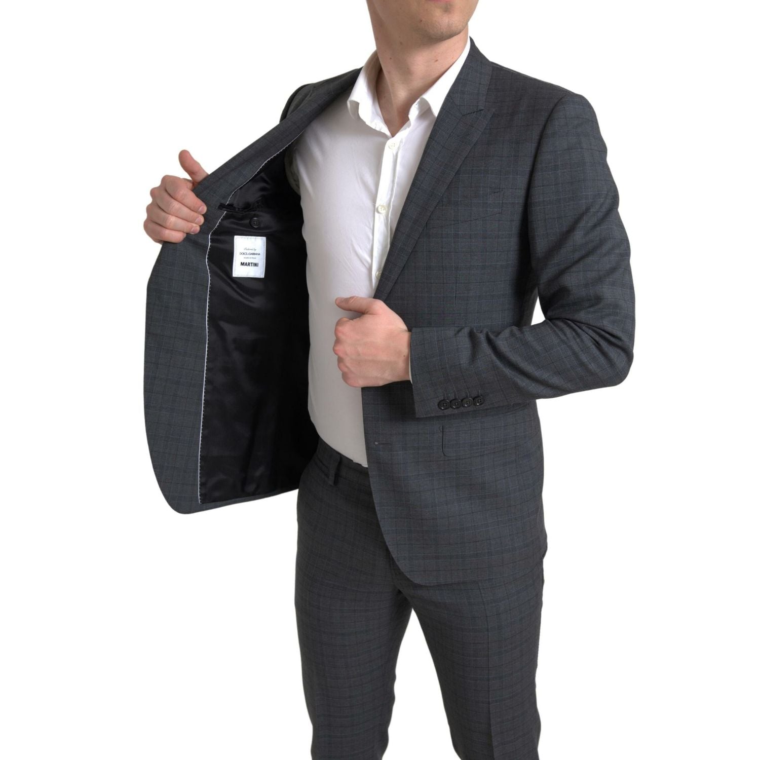 Dolce & Gabbana Gray 2 Piece Single Breasted MARTINI Suit