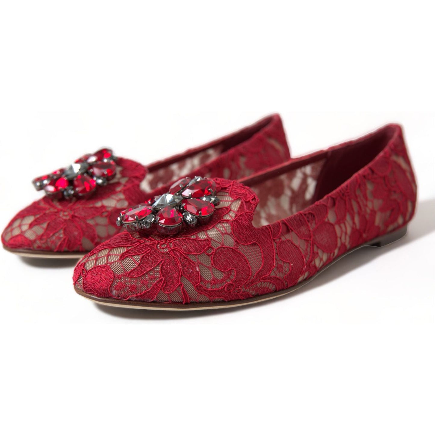 Dolce & Gabbana Elegant Floral Lace Vally Flats Dolce & Gabbana