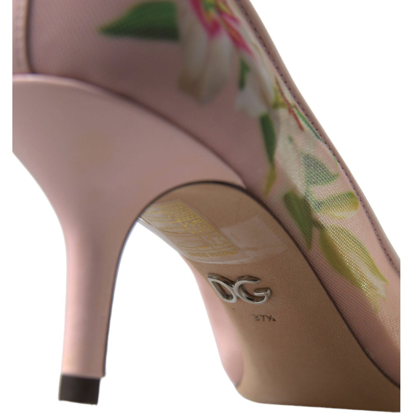 Dolce & Gabbana Elegant Pink Floral Crystal Pumps Dolce & Gabbana