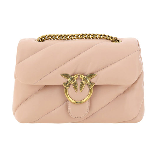 PINKO Elegant Light Pink Quilted Shoulder Bag PINKO