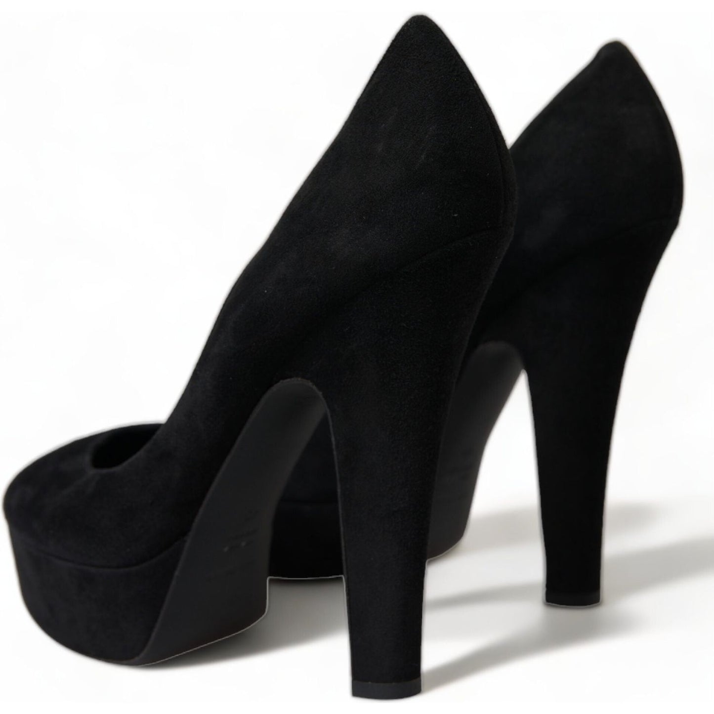 Dolce & Gabbana Black Suede Heeled Pumps Sophistication Dolce & Gabbana