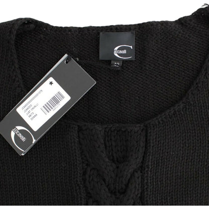 Cavalli Black knitted wool sweater Cavalli