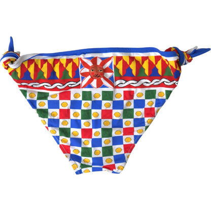 Dolce & Gabbana Multicolor Carretto Bottom Swim Beachwear Bikini Dolce & Gabbana