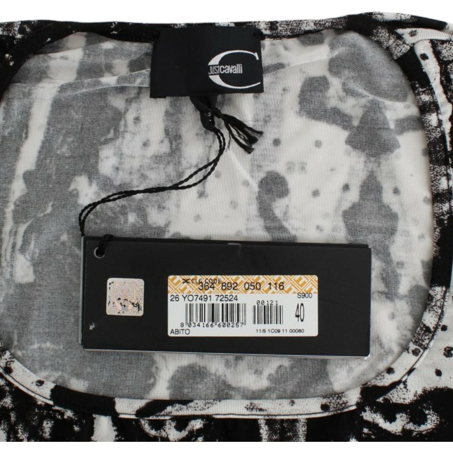 优雅印花平纹针织紧身连衣裙