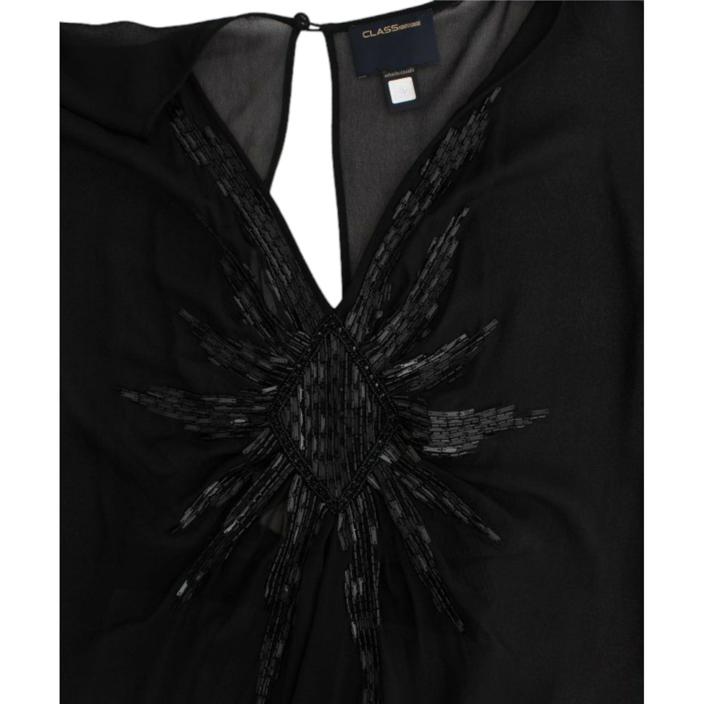 Cavalli Black long sleeve silk dress Cavalli