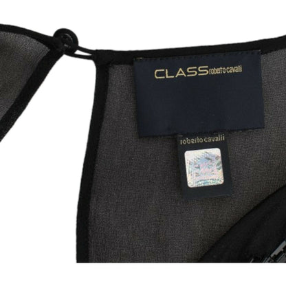 Cavalli Black long sleeve silk dress Cavalli