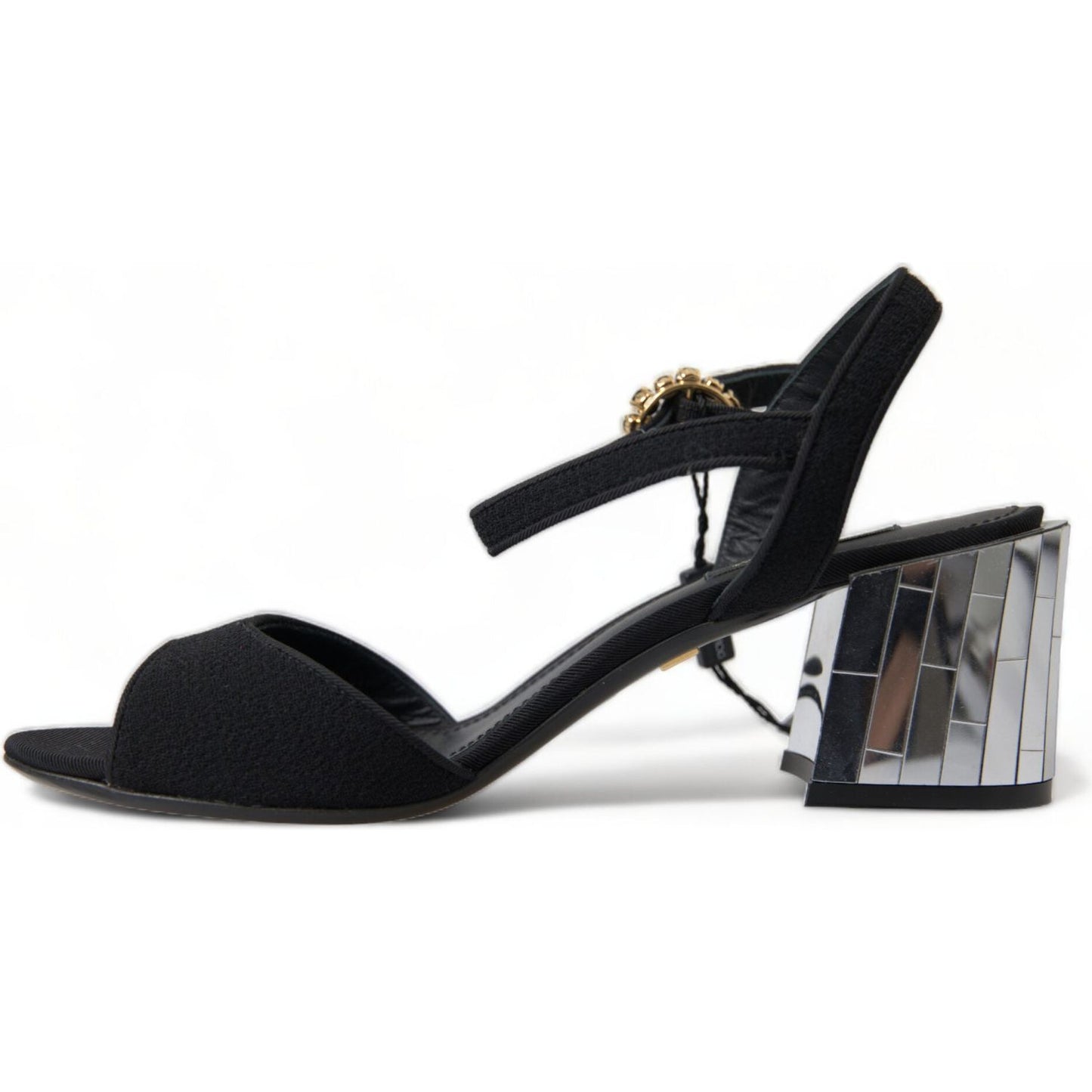 Dolce & Gabbana Elegant Ankle Strap Sandals with Mirror Heels Dolce & Gabbana