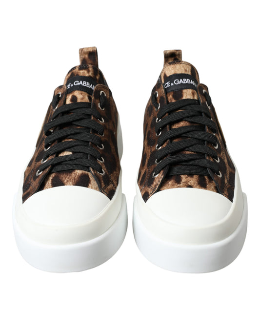 Dolce & Gabbana Elegant Leopard Print Casual Sneakers Dolce & Gabbana