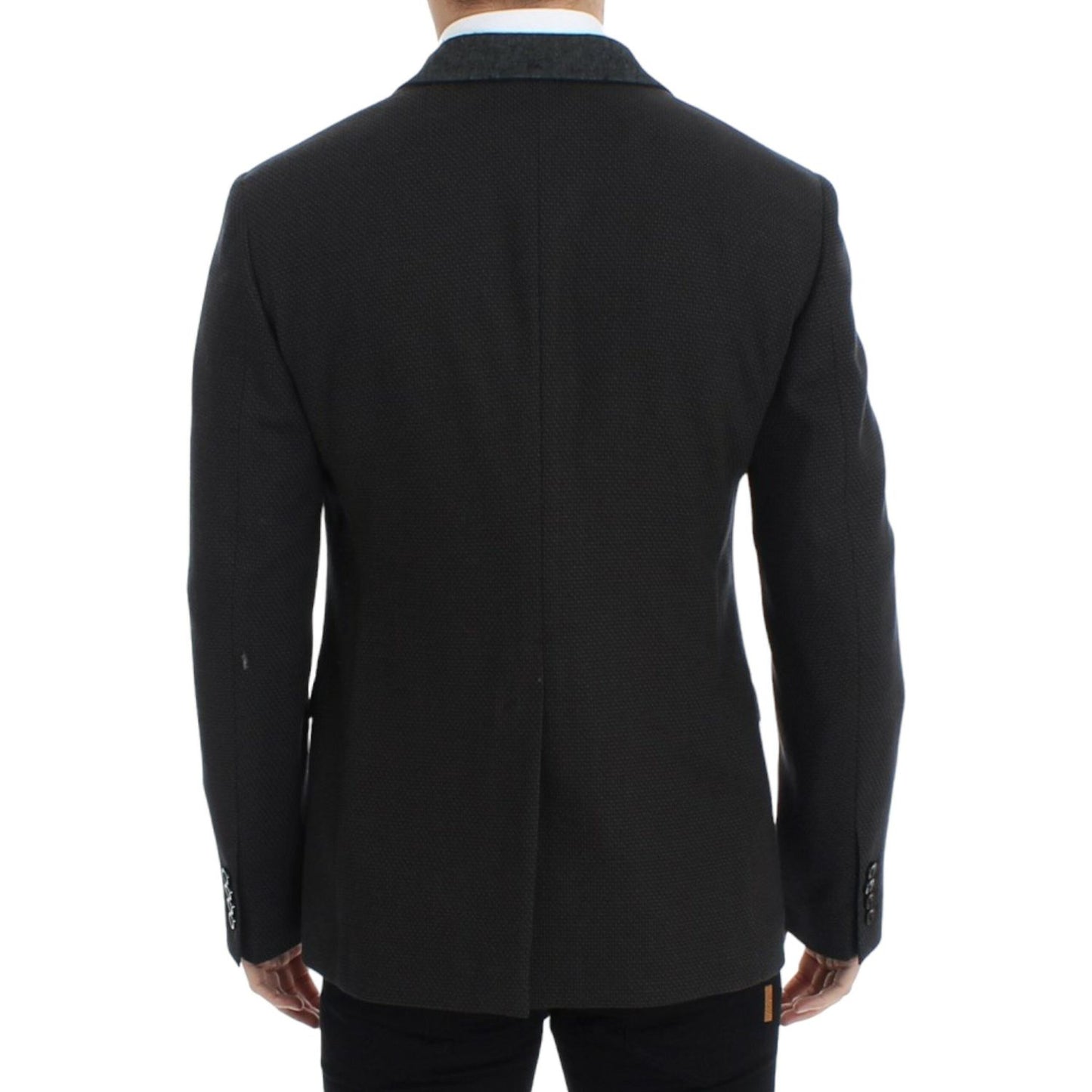 Dolce & Gabbana Elegant Slim Fit Double Breasted Blazer Dolce & Gabbana Black