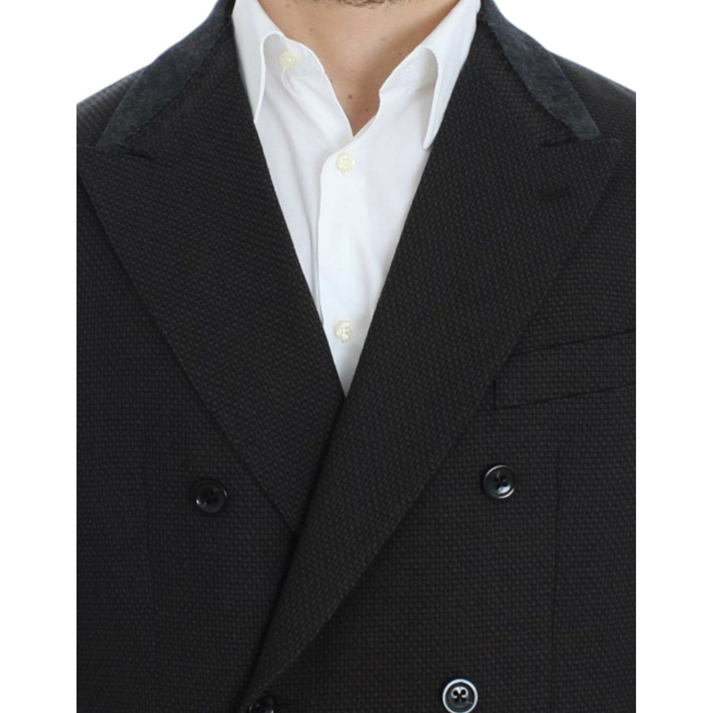 Dolce & Gabbana Elegant Slim Fit Double Breasted Blazer Dolce & Gabbana Black