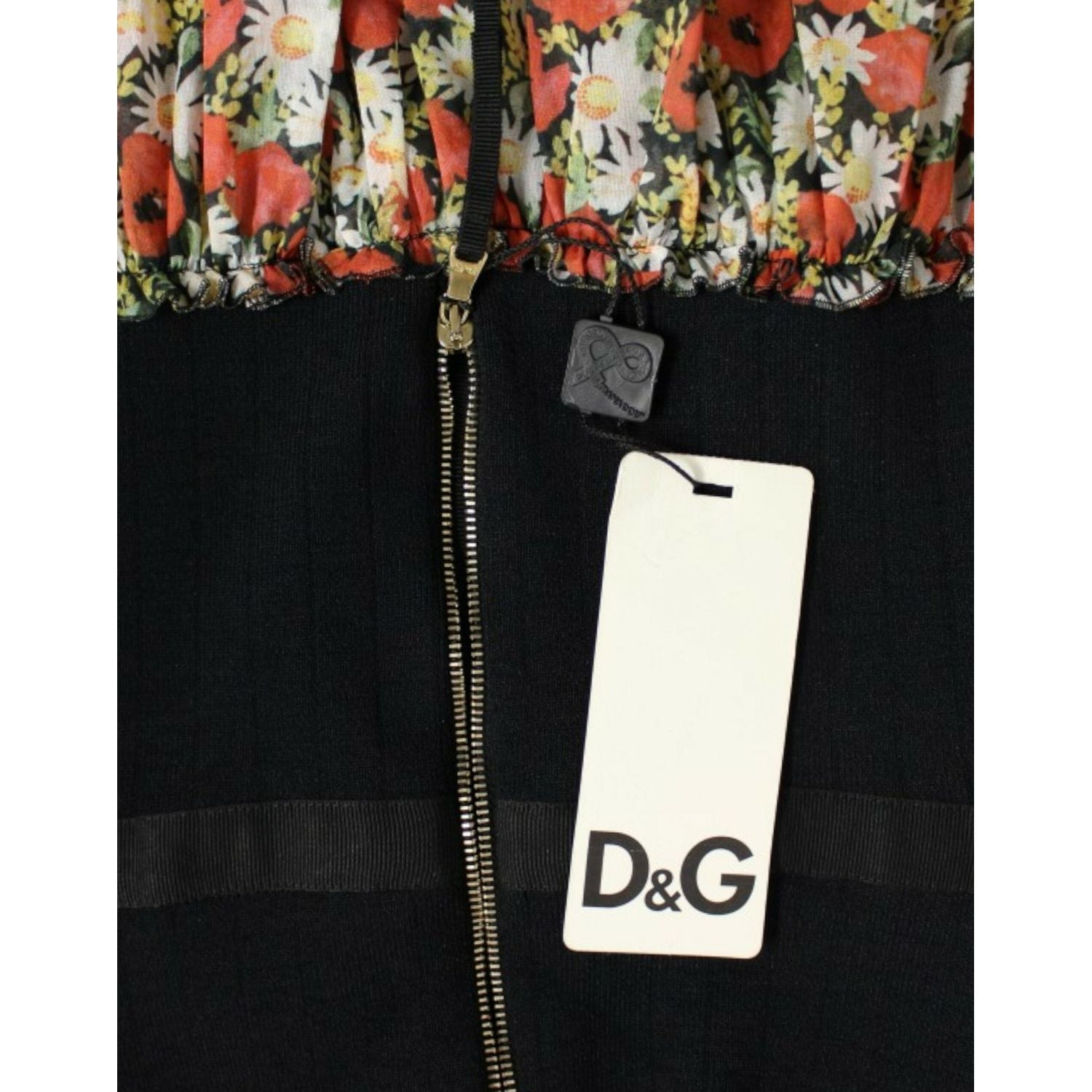 Dolce & Gabbana Multicolor floral bubble halterneck dress