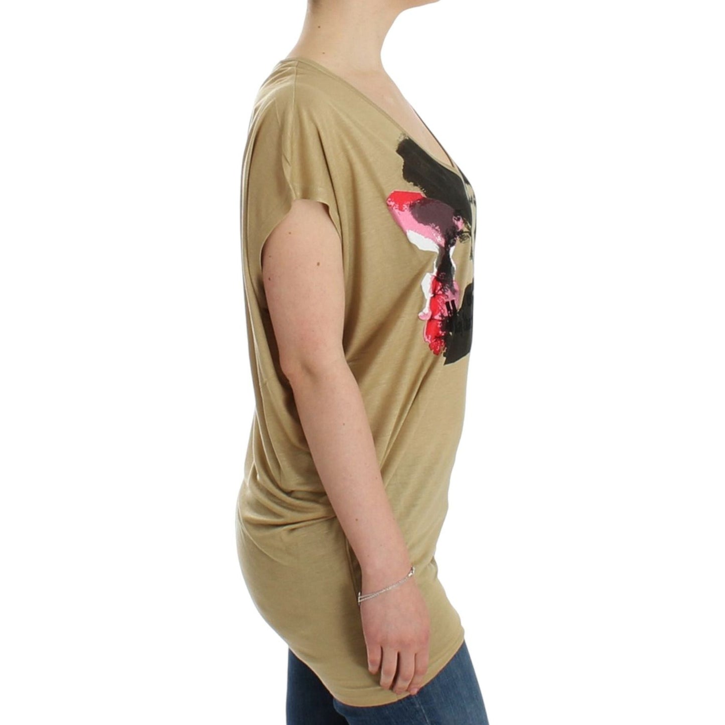 Costume National Beige motive print t-shirt