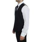 Dolce & Gabbana Elegant Gray Striped Wool Dress Vest Dolce & Gabbana