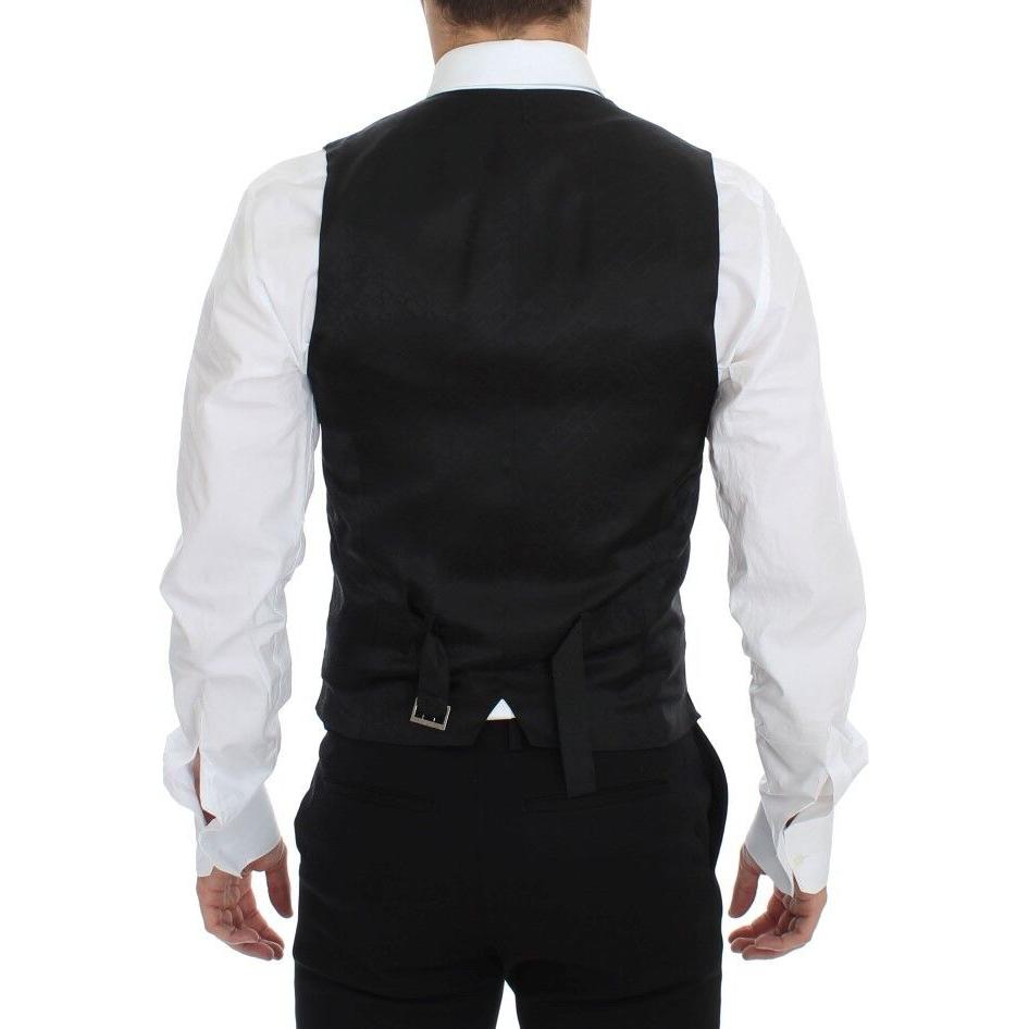 优雅蓝色羊毛连衣裙背心