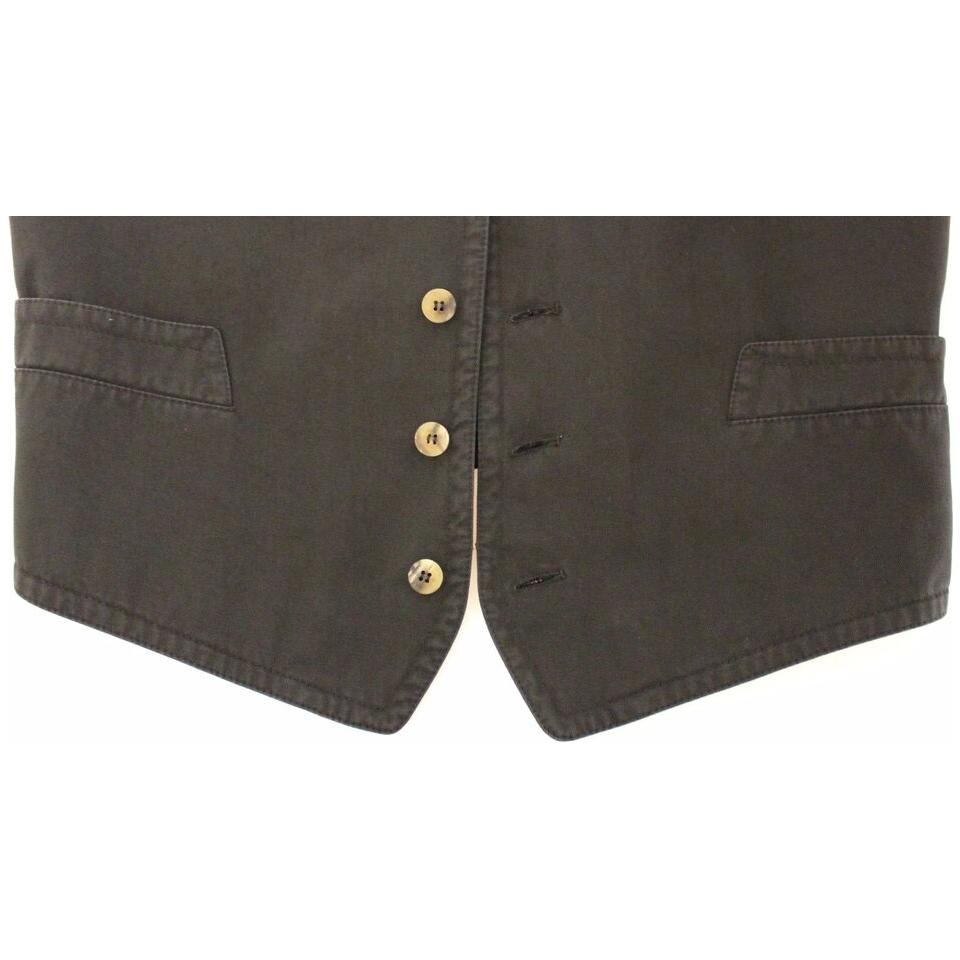 优雅黑色棉混纺连衣裙背心