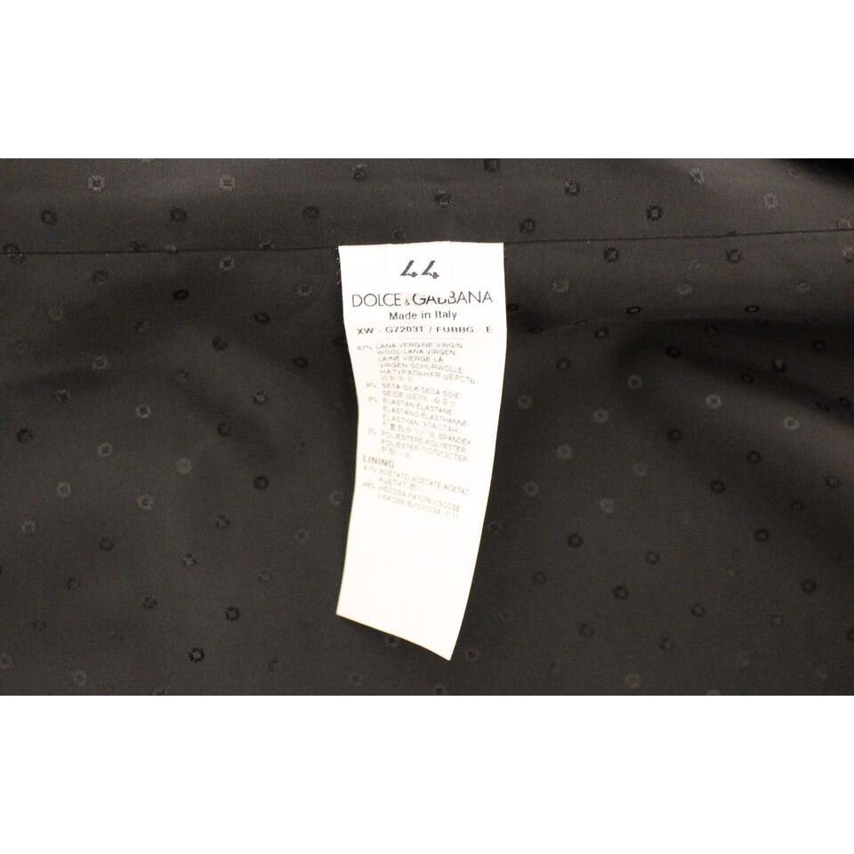 Dolce & Gabbana Black Wool Silk Stretch Dress Vest Blazer