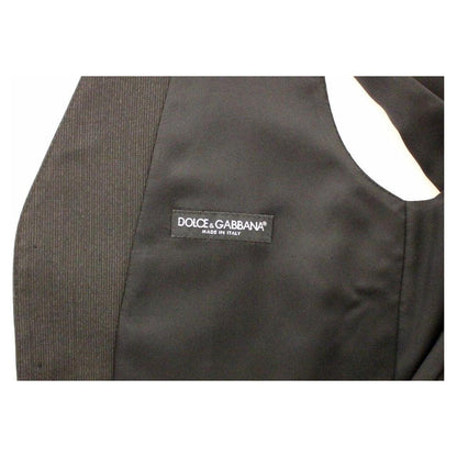 Dolce & Gabbana Gray Wool Stretch Dress Vest Jacket Blazer