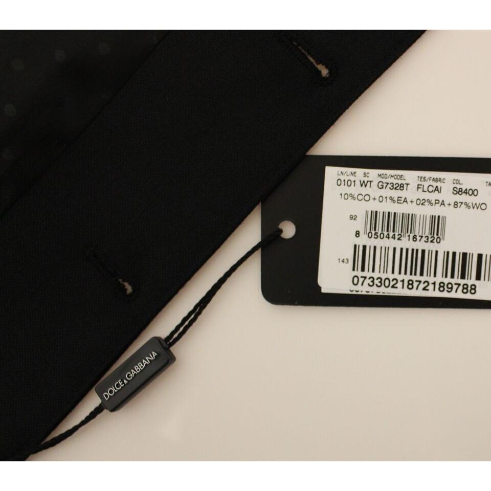 优雅黑色羊毛真丝连衣裙背心