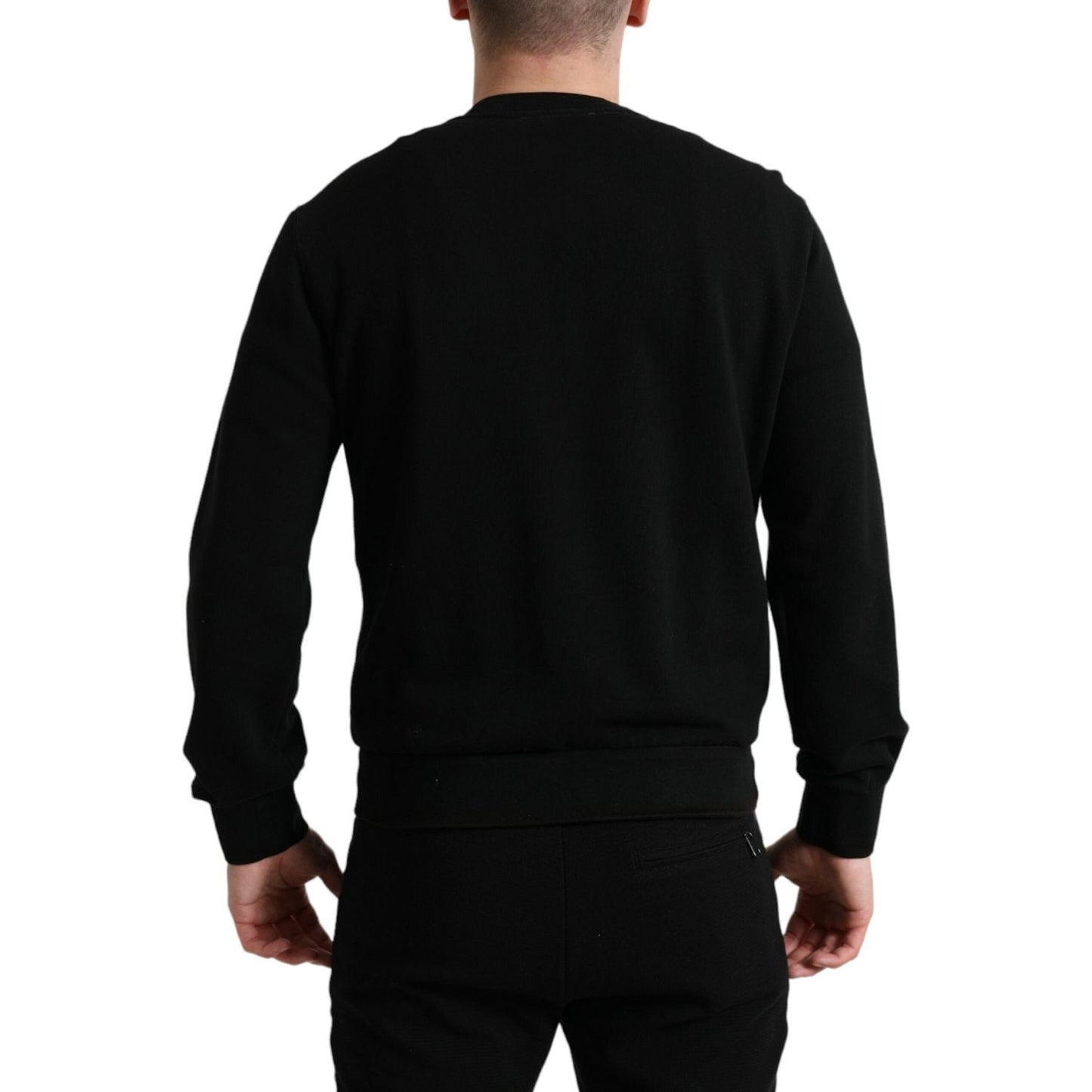 Dolce & Gabbana Elegant Crew Neck Cotton Blend Sweater Dolce & Gabbana