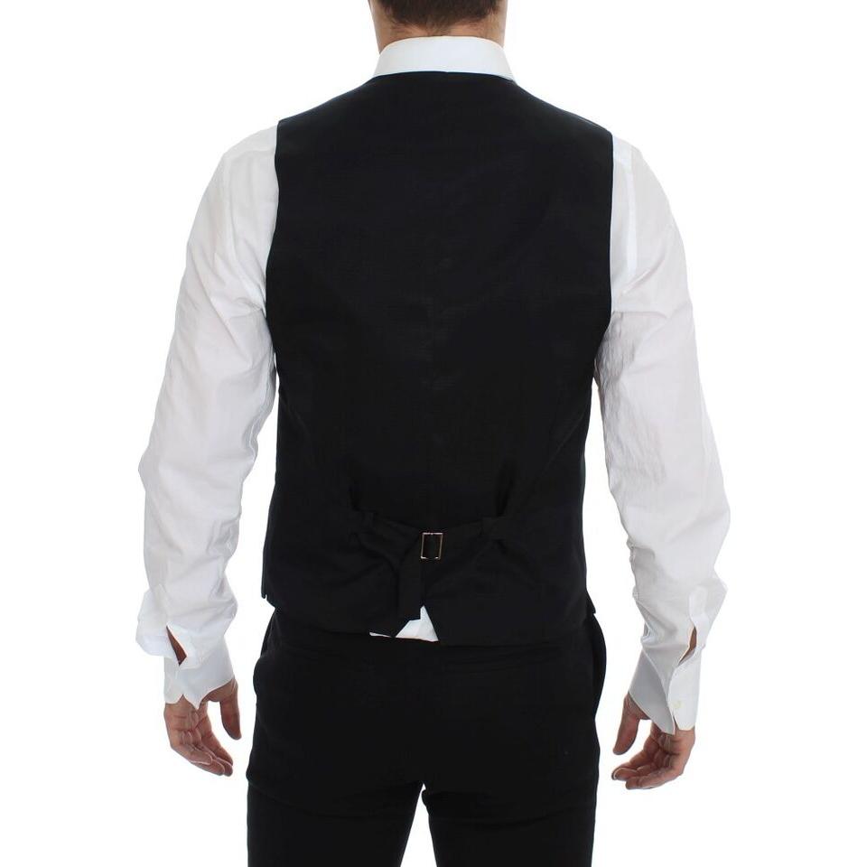 优雅灰色羊毛连衣裙背心