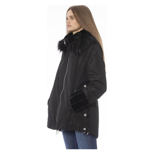 Baldinini Trend Black Polyester Women Jacket Baldinini Trend