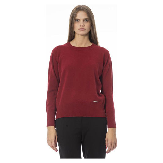 Baldinini Trend Red Wool Women Sweater Baldinini Trend Saddle Brown