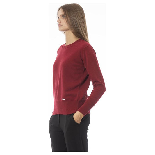 Baldinini Trend Red Wool Women Sweater Baldinini Trend Saddle Brown