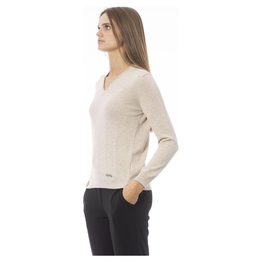 Baldinini Trend Beige Cashmere Women Sweater Baldinini Trend