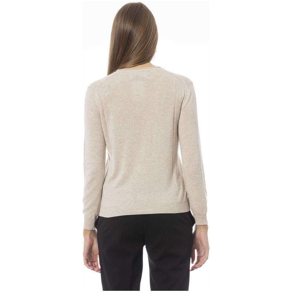 Baldinini Trend Beige Cashmere Women Sweater Baldinini Trend