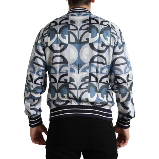 Dolce & Gabbana Multicolor Silk Bomber Jacket - Classic Elegance Dolce & Gabbana