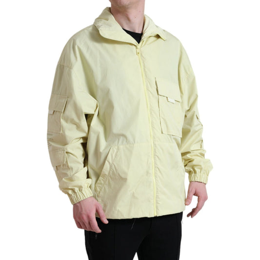 Dolce & Gabbana Elegant Yellow Windbreaker Jacket Dolce & Gabbana